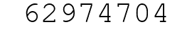 Number 62974704.