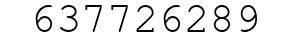 Number 637726289.