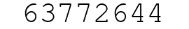 Number 63772644.