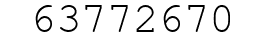 Number 63772670.