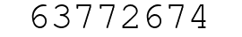 Number 63772674.