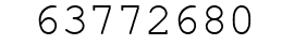 Number 63772680.