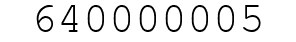 Number 640000005.