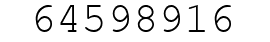 Number 64598916.