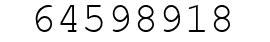 Number 64598918.