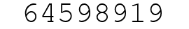 Number 64598919.