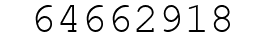 Number 64662918.