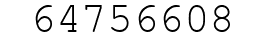 Number 64756608.