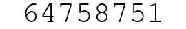 Number 64758751.
