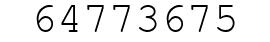 Number 64773675.