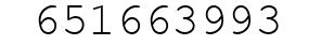Number 651663993.