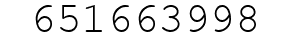 Number 651663998.