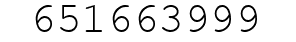 Number 651663999.