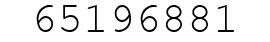 Number 65196881.