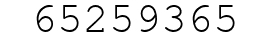Number 65259365.