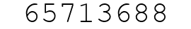 Number 65713688.