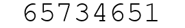 Number 65734651.