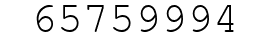 Number 65759994.