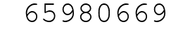 Number 65980669.