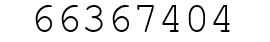 Number 66367404.