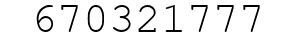 Number 670321777.