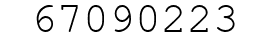Number 67090223.