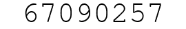 Number 67090257.