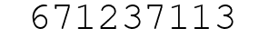 Number 671237113.