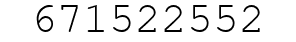 Number 671522552.