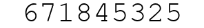 Number 671845325.