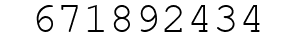 Number 671892434.
