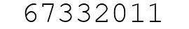 Number 67332011.