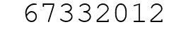 Number 67332012.