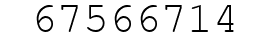 Number 67566714.