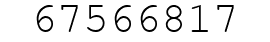 Number 67566817.
