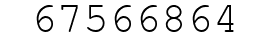 Number 67566864.