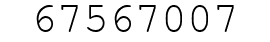 Number 67567007.