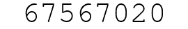 Number 67567020.