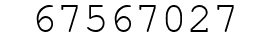 Number 67567027.