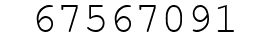Number 67567091.