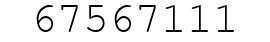 Number 67567111.
