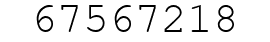 Number 67567218.