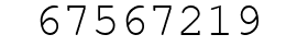 Number 67567219.
