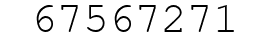 Number 67567271.