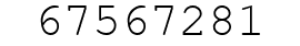 Number 67567281.
