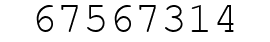 Number 67567314.