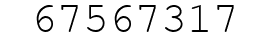 Number 67567317.