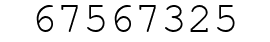Number 67567325.
