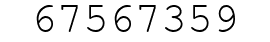 Number 67567359.