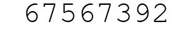 Number 67567392.